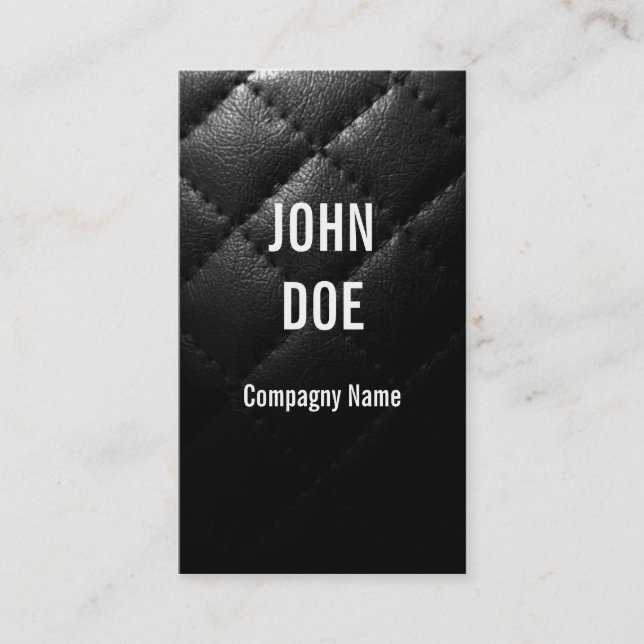 Cartão De Visita Couro acolchoado preto (Frente)