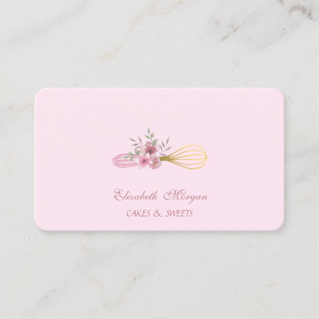 Cartão De Visita Couro-de-água Pastelaria Ferramentas de Mão-de-Oz  (Frente)