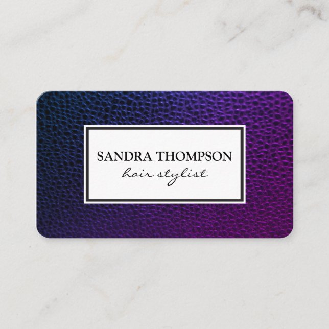 Cartão De Visita Couro Falsa Clássico / Quadro Branco (Frente)