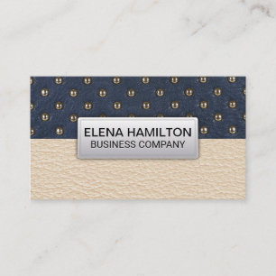 Cartão De Visita Couro  Fundo Metálico Ufolstado