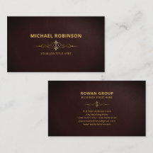 Couro Marrom Luxuoso, Ornamental Dourado Elegante