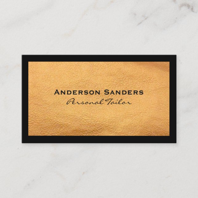 Cartão De Visita Couro Negra Chic (Frente)