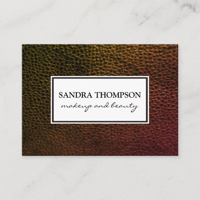 Cartão De Visita Couro Negra Contemporânea / Quadro Branco (Frente)