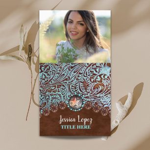 Cartão De Visita couros e peles castanhos-do-oeste