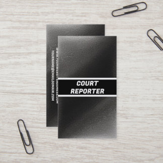 Cartão De Visita Court Reporter Modern