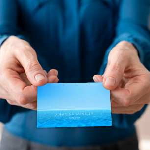 Cartão De Visita Coutão psicólogo terapeuta do Oceano Céu de Verão