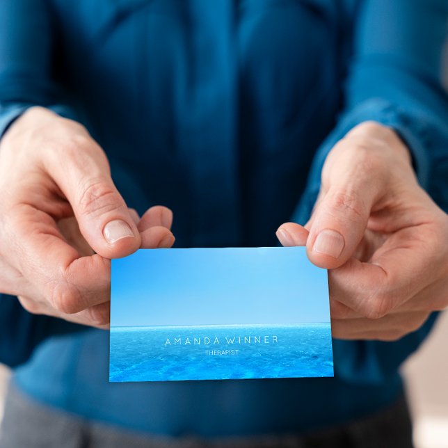 Cartão De Visita Coutão psicólogo terapeuta do Oceano Céu de Verão (Criador carregado)