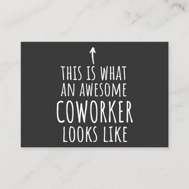 Cartão De Visita Coworker Gift, Coworker Mug, Awesome Coworker (Frente)
