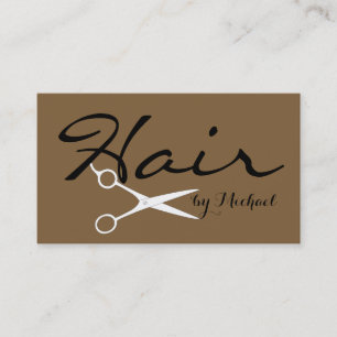 Cartão De Visita Coyote Marrom, Elegante, Estilo de Cabelo, Fundo