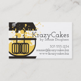 Cartão De Visita Cozimento da padaria do splatter da massa de bolo