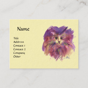 CARTÃO DE VISITA COZINHA AMARELA, RETRATO DE GATO