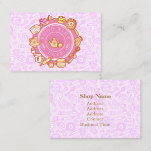 Cartão De Visita Cozinha-branca-rosa