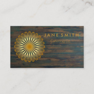 Cartão De Visita Cozinha de Flor de Whisky para padaria, restauraç