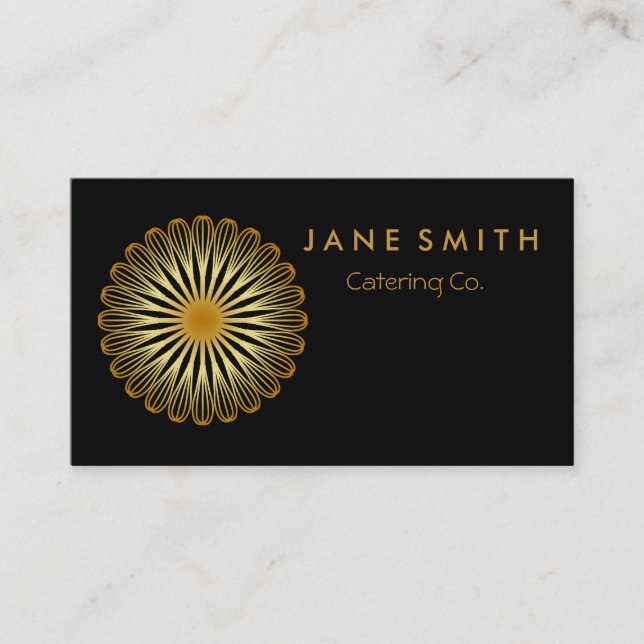 Cartão De Visita Cozinha de Flor de Whisky para padaria, restauraçã (Frente)