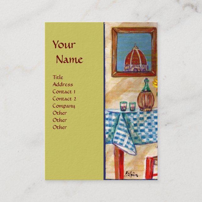 CARTÃO DE VISITA COZINHA ITALIANA EM FLORENÇA (Frente)