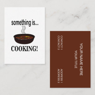 Cartão De Visita Cozinhando Algo está Cozinhando