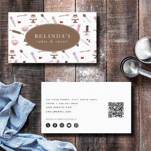 Cartão De Visita Cozinhar de panificação e Cozinhar Utensílios de p