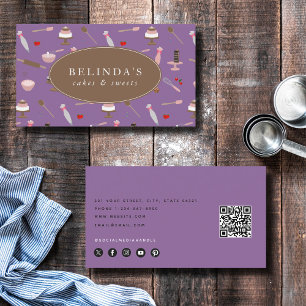 Cartão De Visita Cozinhar de panificação e Cozinhar Utensílios de p