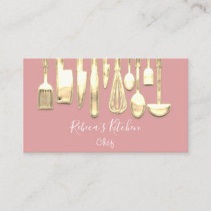 Cartão De Visita Cozinhar do logotipo do  Chef Restauração do Na 