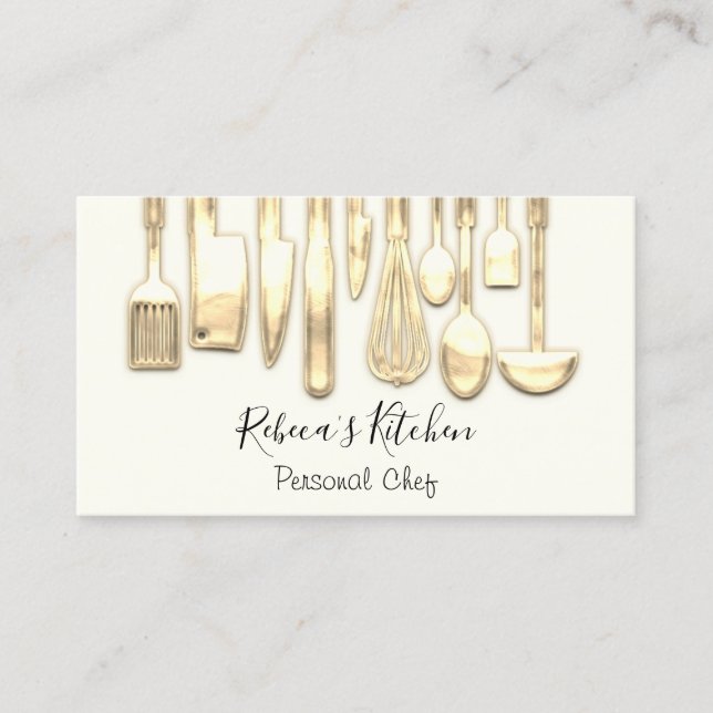 Cartão De Visita Cozinhar do Restaurante do Chef Pessoal do Na moda (Frente)