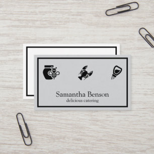 Cartão De Visita Cozinhar e restauração modernos de cozinha em chic