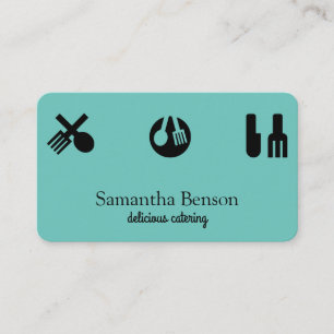 Cartão De Visita Cozinhar e restauração modernos de cozinha em chic