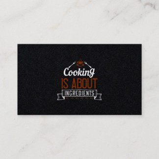 Cartão De Visita Cozinhar É Sobre Ingredientes
