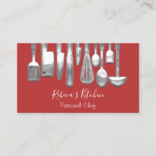 Cartão De Visita Cozinhar Personal Chef Restaurante Culinário Verme