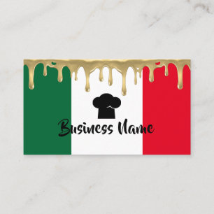 Cartão De Visita Cozinheiro chefe italiano do restaurante da massa