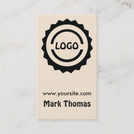 Cartão De Visita Crachá do logotipo do hipster