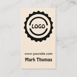 Cartão De Visita Crachá do logotipo do hipster