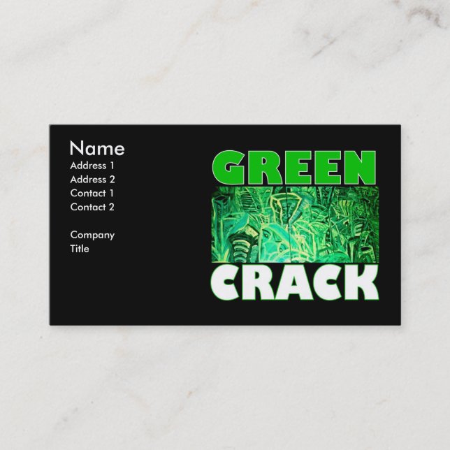 CARTÃO DE VISITA CRACK VERDE (Frente)