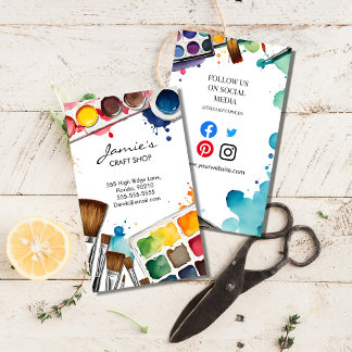 Cartão De Visita Craft Shop Business Card | Paint & Art Studio