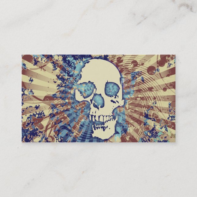 Cartão De Visita crânio de alta fidelidade (Frente)