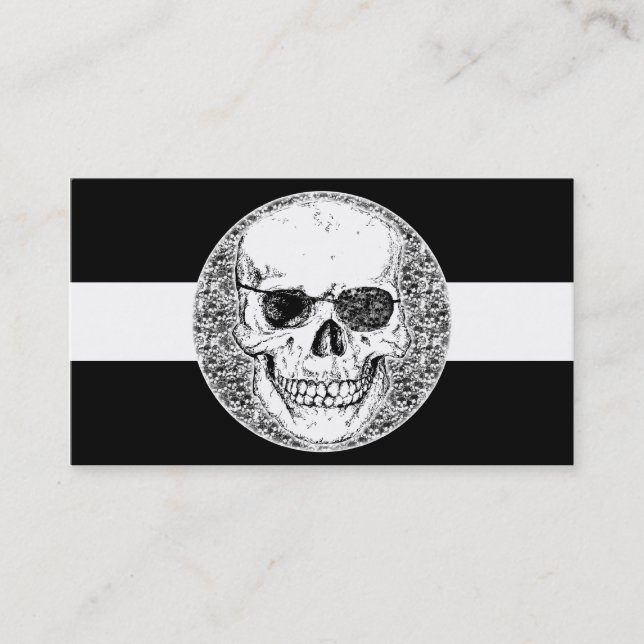 Cartão De Visita crânio do pirata (Frente)