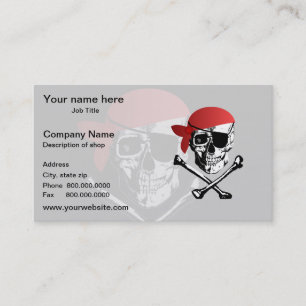 Cartão De Visita Crânio e Crossbones do pirata