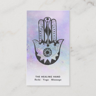 Cartão De Visita *~* Crateras da lua Hamsa Mão de Fátima Yoga