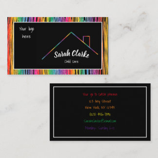 Cartão De Visita Crayon Chalkboard