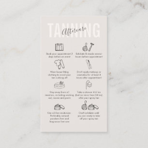 Cartão De Visita Cream Beige Tanning Pós-Cuidados