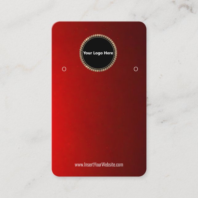 Cartão De Visita Creat Your Custom Logo Earring Display Card  (Frente)
