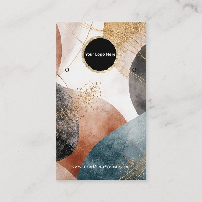 Cartão De Visita Creat Your Custom Logo Earring Display Card  (Frente)