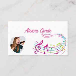 Cartão De Visita Creative Artística rosa liso