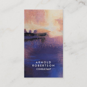 Cartão De Visita Creative Blue Abstrato Modern Elegante