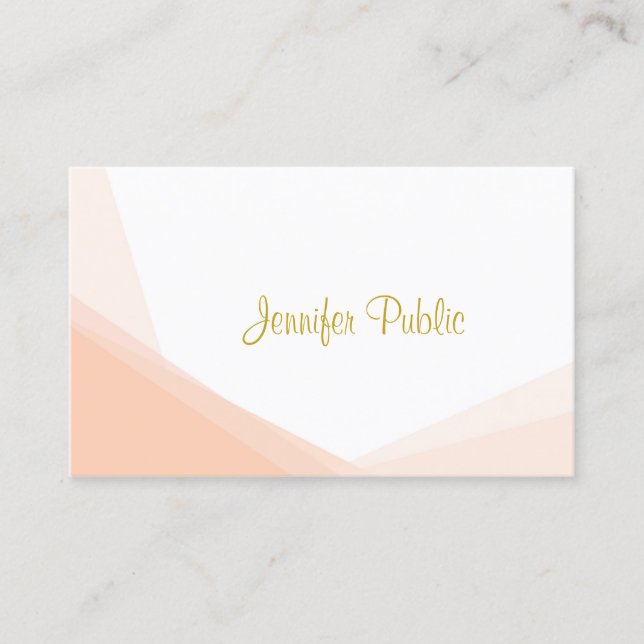 Cartão De Visita Creative Dourado Hand Script Name Professional Mod (Frente)