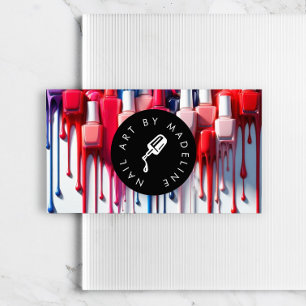 Cartão De Visita Creative Drivers Logotipo Polonês Nail Artist Salo