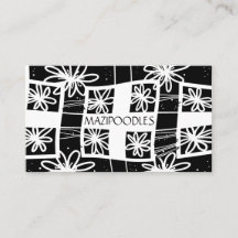 Creative Floral Personal - Cheque preto branco