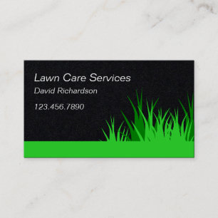 Cartão De Visita Creative Lawn Mears Care Services Black