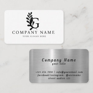 Cartão De Visita Creative - Letra G - Vetor Lúxury - Design Art