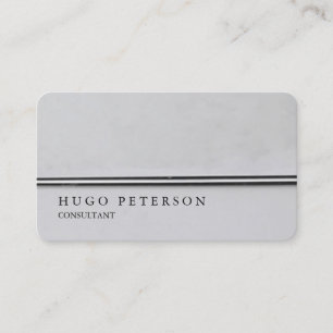 Cartão De Visita Creative Na moda Plain Silver Cinza Professional