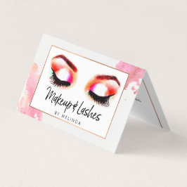 Cartão De Visita Creative Watercolor Eyes Makeup/Lashes Após Cuidad